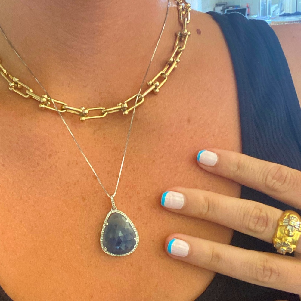 Meira T Diamond and Sapphire Necklace